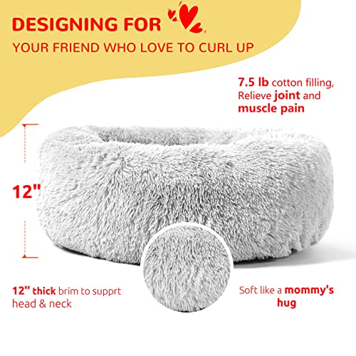HACHIKITTY Dog Beds Calming Donut Cuddler, Puppy Dog Beds Large Dogs