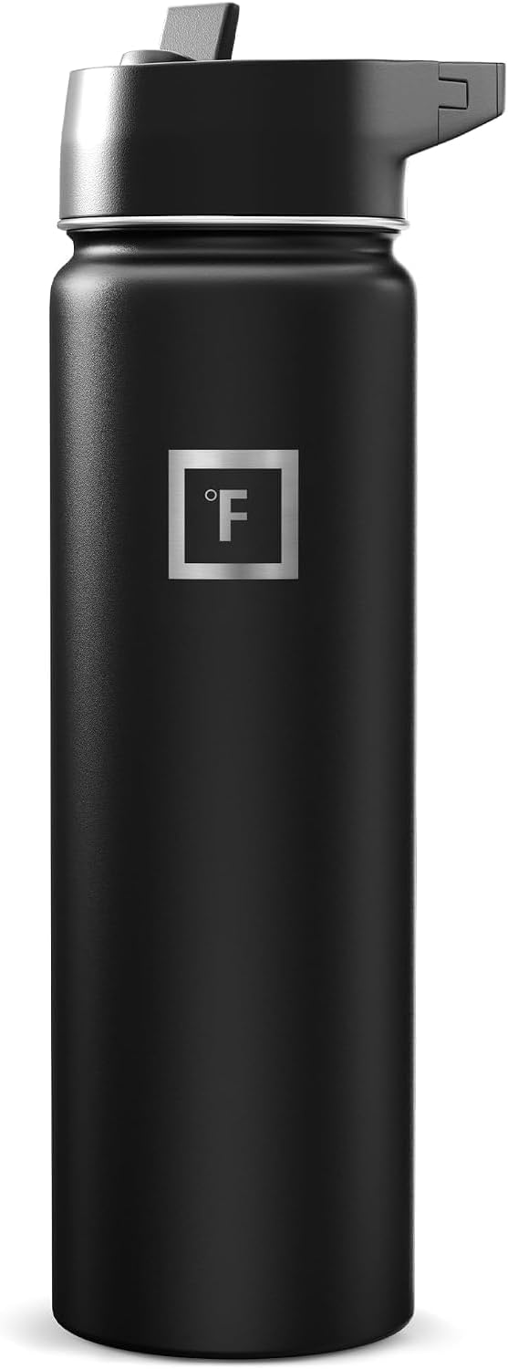 IRON °FLASK 24 oz Wide Mouth Water Bottle with Straw