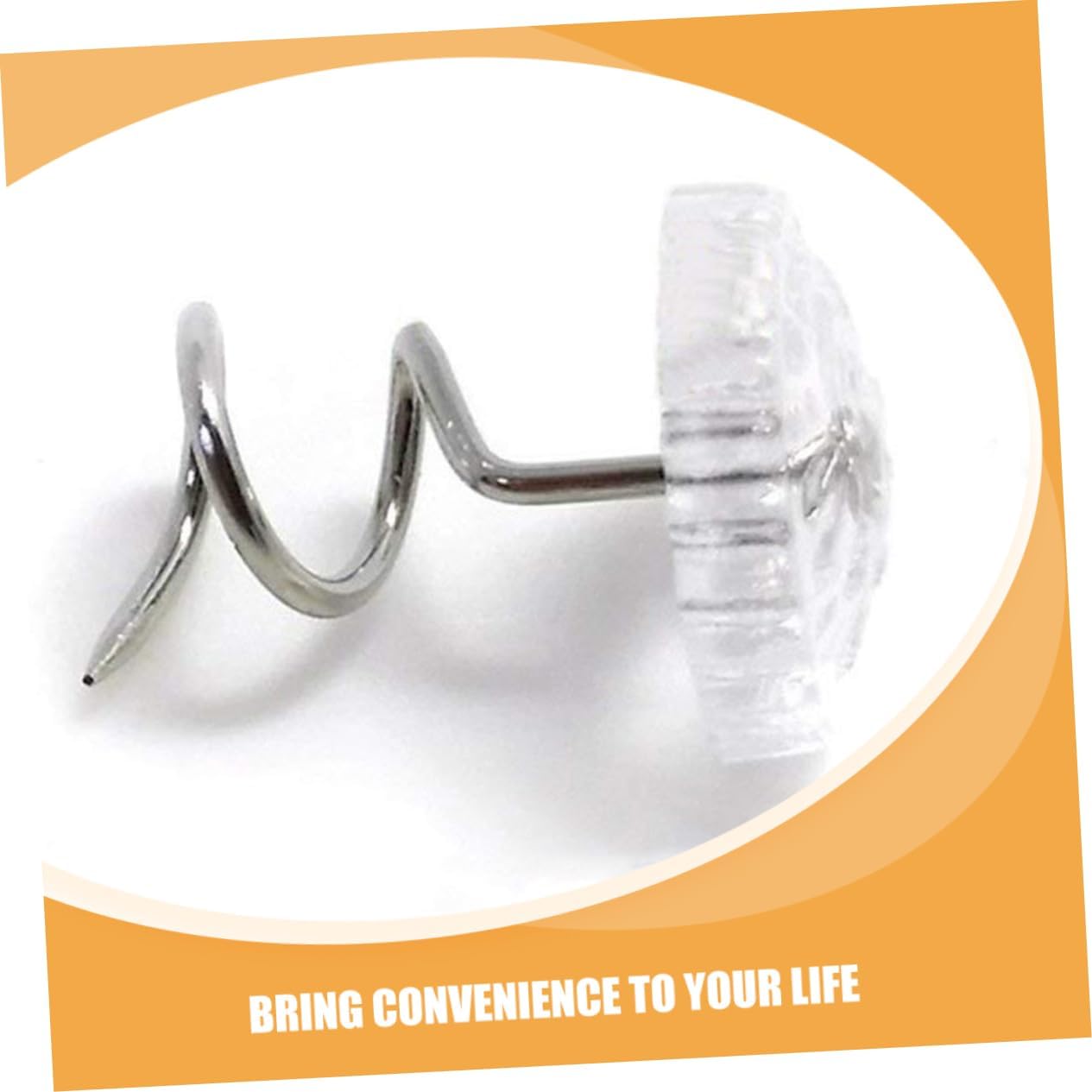Uonlytech 100Pcs Stainless Steel Spiral Pins for Sofa Covers Bed Skirts and Upholstery Fasteners Sheet Tack Pins for Furniture Accessories Secure Attachment