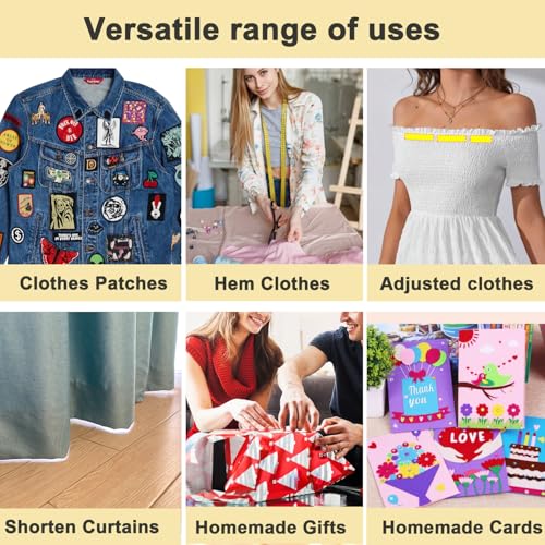 KAIHENG Fita de tecido dupla face resistente, fita de bainha de 1 polegada x 33 pés para cortinas, b