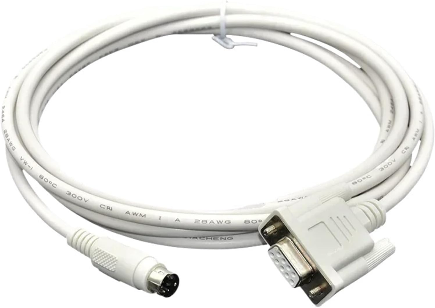Serial Cable QC30R2 Suitable for Q Series Programming Data Cable DB9 9pin Female Round DB 8 pin(QC30R2 White,3 metre)