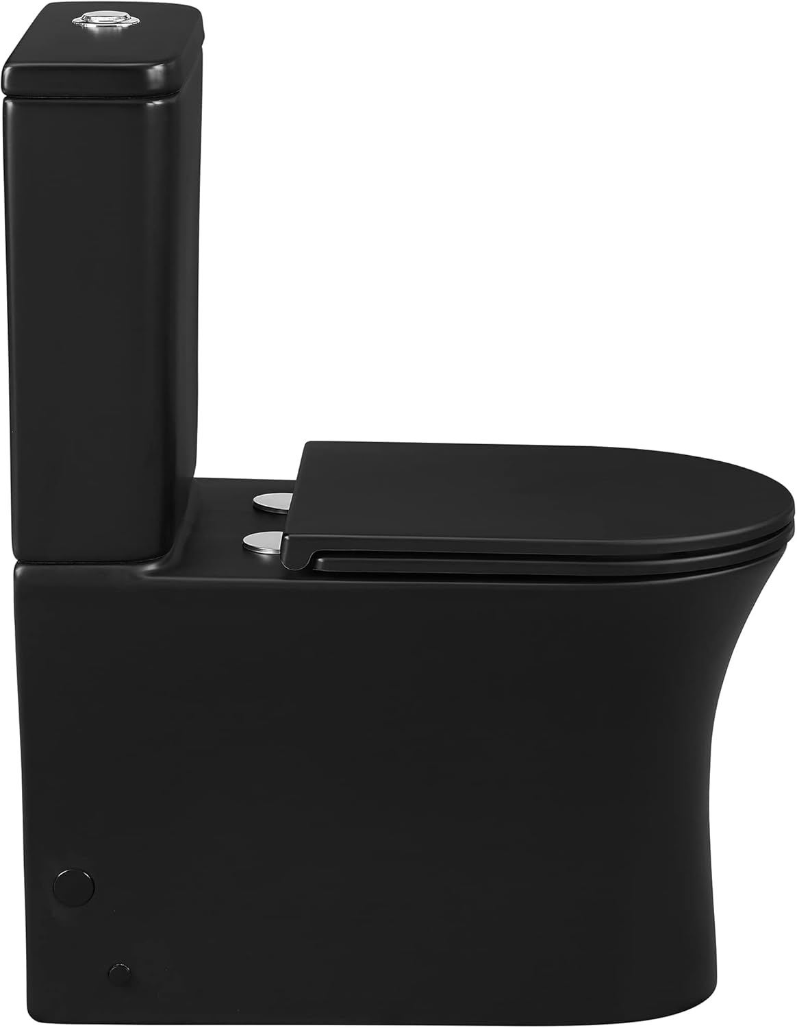 Swiss Madison Well Made Forever SM-2T120MB, Calice Two Piece Elongated Rear Outlet Toilet Dual Flush 1.1/1.6 gpf in Matte Black - - 