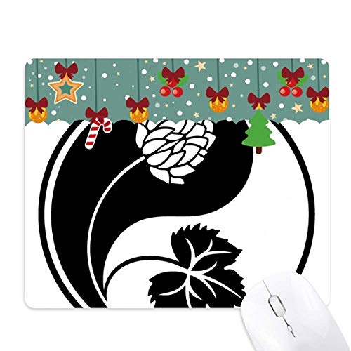 Alfombrilla de ratón yin yang con base estable y diseño floral de budismo