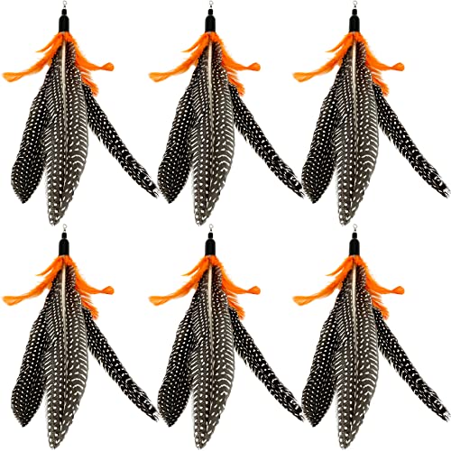 CATENEED Cat Feather Toys Refill, 6 Pieces Cat Wand Attachments Da Bird...