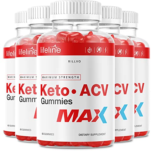 (5 Pack) Lifeline Keto Max Gummies - Advanced Formula Life Line Keto ACV Gummies (300 Gummies)