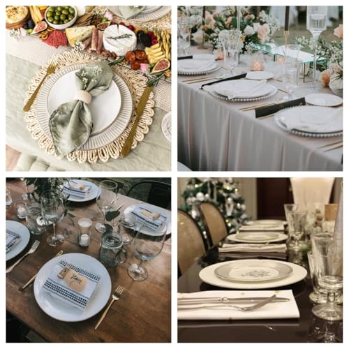 Gsain 10.5” Porcelain Coupe Dinner Plates with Golden Rim, Stackable Off-White Ceramic and Round, Perfect for Salad, Dessert, Steak, Pasta (Set of 6) by Gsain - Image 3