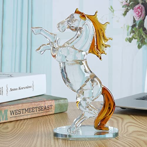 Crystal Horse Figurines Collection Glass Horse Animal Paperweight Table Sculpture Ornament Decor Birthday Gifts Home Decor,Horse #TOP3