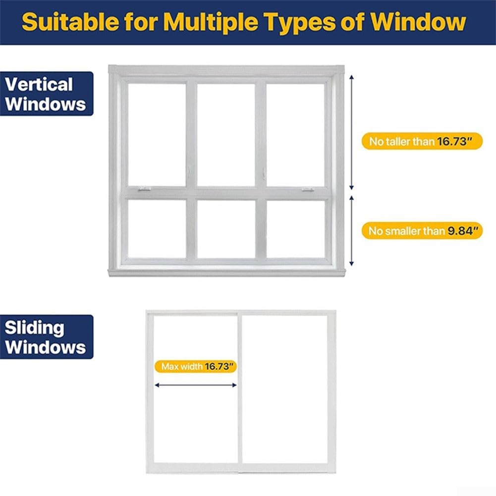 Barandilla de seguridad ajustable para ventanas de 9.84 pulgadas/16.3 pulgadas, barandilla de seguridad de ventana de metal, para proteger a niños y mascotas, para ventanas correderas, versátil (4