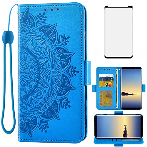 Étui Note 8 anti-chute Asuwish bleu résout problème écran brisé et cartes