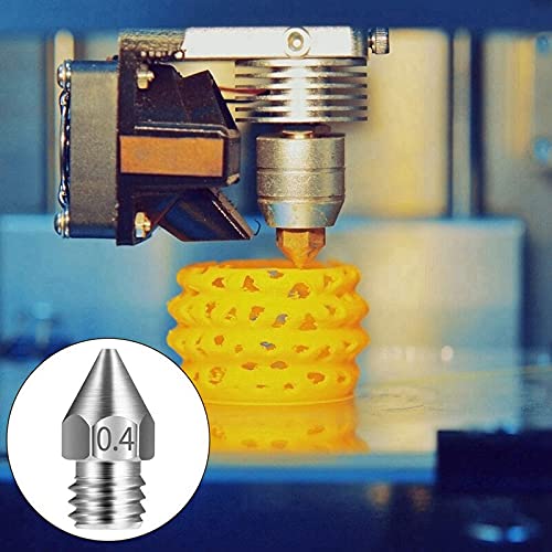 Lysee 3D Printer Parts & Accessories - 30 Pieces 3D Printer Extruder Nozzles 0.4mm MK8 Ender 3D Printer Extruder Nozzle with 42 Pieces 3D Printer Accessories - (Color: Silver Yellow)