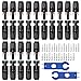 Produktbild Solarpanel Stecker, 15 Paar Männlich/Weiblich Solarpanel Kabelstecker, Solarstecker Set Pv Stecker Kompatibel für 2.5/4/6 mm² Solarkabel, Photovoltaik Steckverbinder mit 2 Schraubenschlüssel