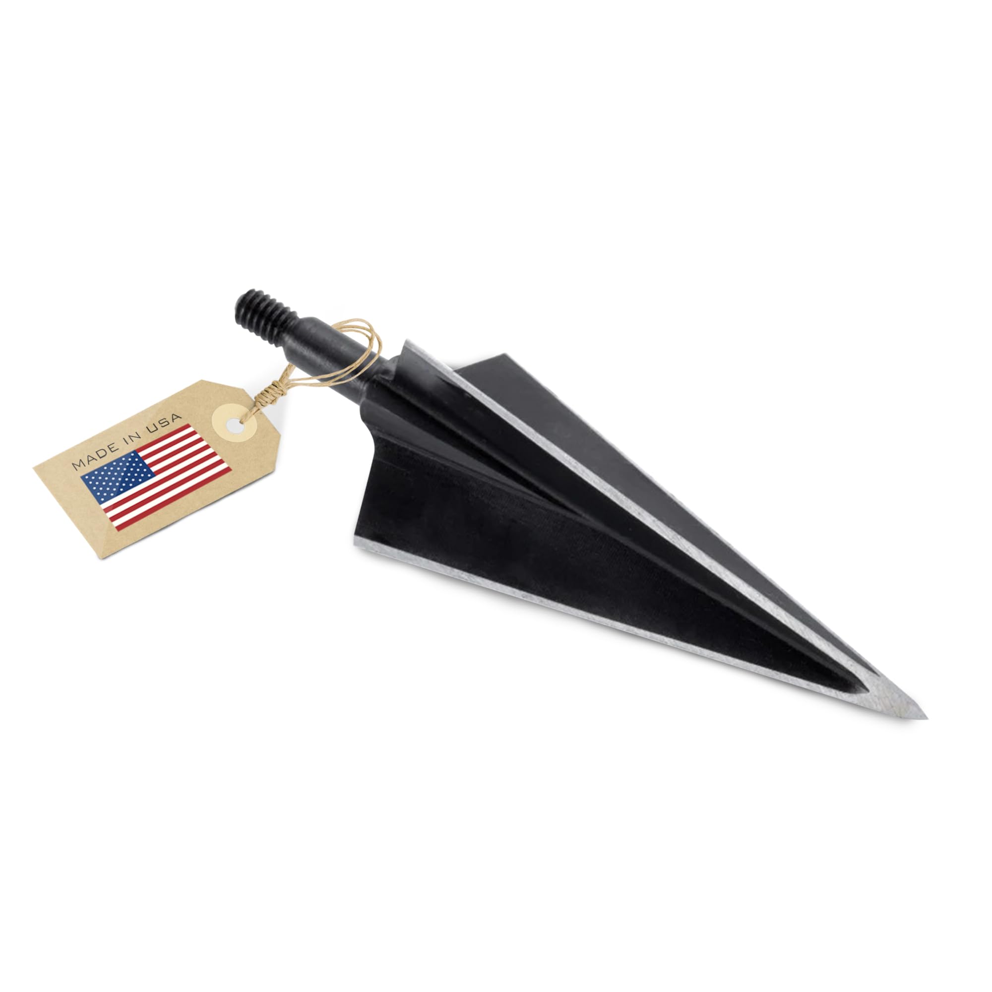 VPA 1 1/8" 3-Blade Broadhead, Screw-in, 1045 Carbon Tool Steel 50-52 Rockwell, 3 Pack, Made in The USA