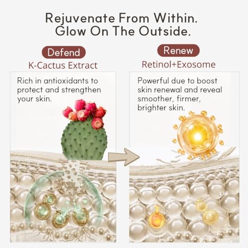 Image of K-Cactus Retinol CHIMTOK Spicule Serum, Jeju Cactus Extract + Retinol Liposome, Micro-Spicule Anti-Aging Face Serum for Wrinkles, Pores & Firmness, Korean Skincare 1.01 fl.oz
