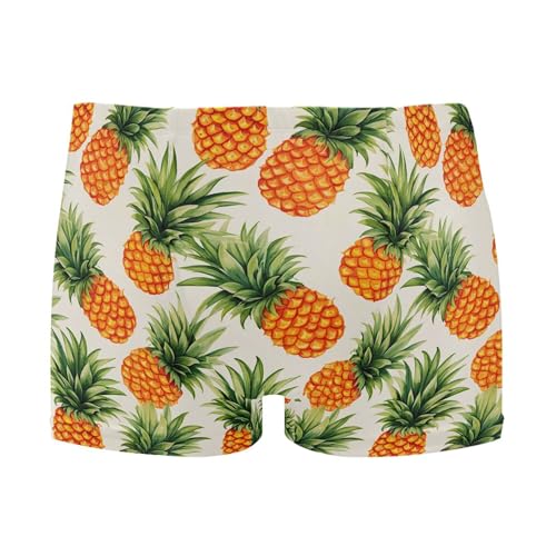 Pineapple Fruit Summer Mens Swim Trunk Swimwear Bathing Suit Swim Brief Square Leg Board Short S B0403892