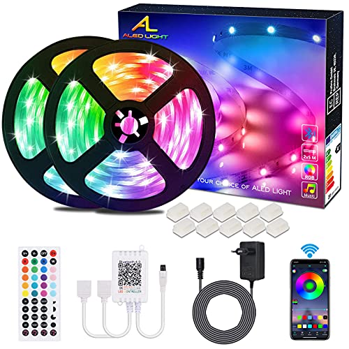 Aled Light Bluetooth Led Strip Lights Kit, Led Flexible Light Strip 32.8Ft/2X5M 150 Decoration Led Rgb Strip Lighting With Remote Dc 12V Power Supply For Diy/Christmas/Party/ (2 Pack) #TOP1