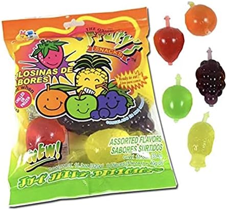 DinDon Fruity Snack TikTok Ju-C Jelly Fruit Candy Bag 11.3 oz 5 Flavors Strawberry, Sour Apple, Pineapple, Grape, and Orange Tasty Jelly