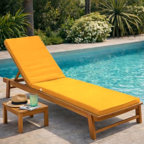 Linxor - Coussin déhoussable pour Bain de Soleil, transat - 183 x 60 cm - Plusieurs Coloris