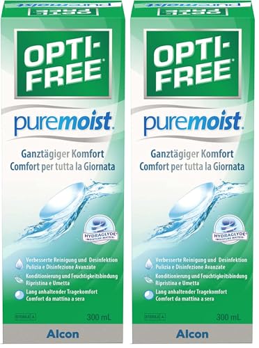 Opti-Free 10112547 PureMoist Solution Multifonctions de Décontamination en Flacon (Lot de 2)