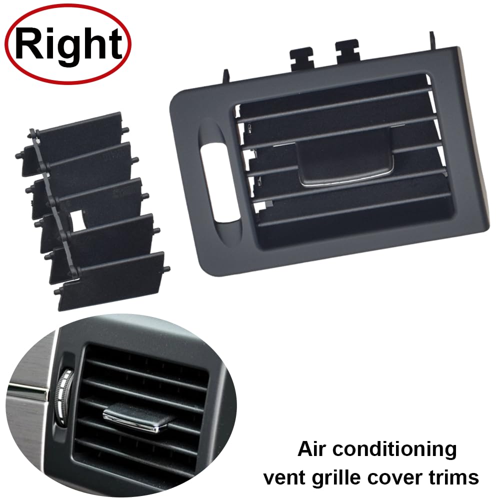 LHD Lüftungsgitter vorne hinten für Mercedes Benz W204 C-Klasse C180 C200 C220 C230 C260 C300 350 2007–2011 (schwarz, links rechts)
