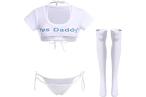 Women Sexy Daddy Lingerie Striped Thong Bikini Set