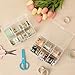 BTSKY 2 Pack Plastic Storage Box with 6-Compartment Grids, Washi Tape Organizer with Removable Dividers, Lightweight Clear Washi Tape Container Case for Storage Bead Jewelry Small Tool and Stamps