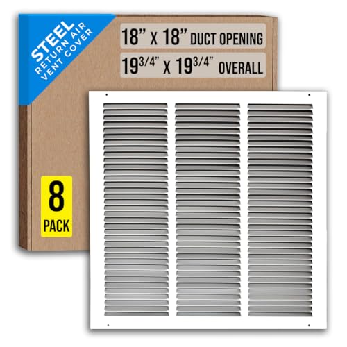 Handua 8 Pack Steel Return Air Grille 18x18