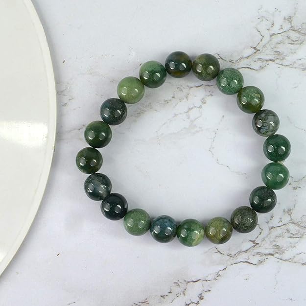 Image of Reiki Crystal Products Certified Natural Crystal Stone Round 10 mm Beads Bracelet for Men and Women | Reiki Charged Gemstone Jewellery Bracelet| Multiple Stone Variants Available
