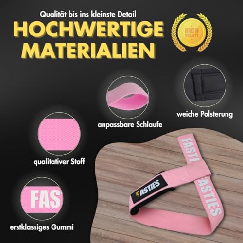 Fasties® Pro Lifting Straps - Supporto di trazione...