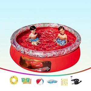 DEAR-JY Opblaasbare kinderzwembaden, 198 x 51 cm, verdikte kwaliteit, milieuvriendelijk pvc, zwembaden van het Center Family, opblaasbaar rond kinderbadje met grote capaciteit, binnen en buiten