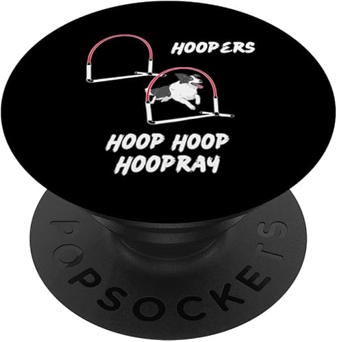 Dog Agility - Dog Hoopers with border collie hoop hoopers PopSockets Standard PopGrip