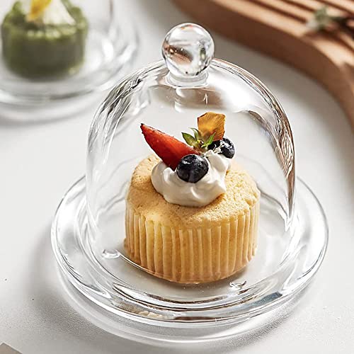 eKsdf Kuchenglocke Mini Tortenplatte Glasglocke Desserts Servierplatte...