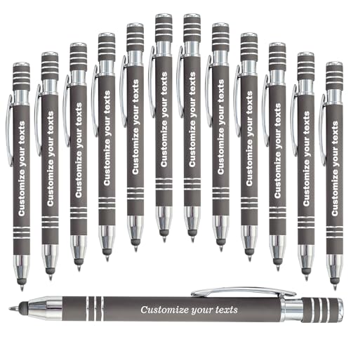 StillRich® 50 Pack étal Stylos à Bille Personnalisé - Stylo Personnalisés Encre Bleue avec