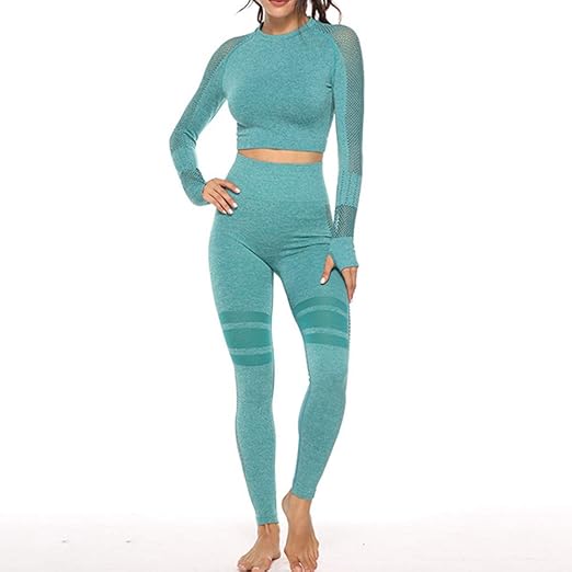 Leggins Sportivi Donna Set di Abbigliamento Sportivo da Donna Completo da  Yoga Top e Leggings Set di Abbigliamento da Palestra Elasticizzato Tute :  Amazon.it: Abbigliamento