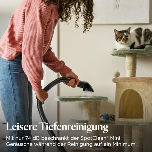 BISSELL SpotClean Mini Polsterreiniger Gerät mit Kabel, Tragbarer Teppichreiniger, Ideal für schnelle Reinigungen, Kompakt & Leicht Waschsauger, Mobiler Nasssauger für Auto, Boot, Sofa & Mehr, 41491