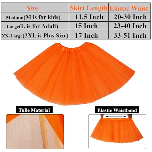 Women's 5-Layer Tulle Tutu Skirt, Adult Dance Ballet Tulle Dress,Teens Halloween Cosplay Running Tutu