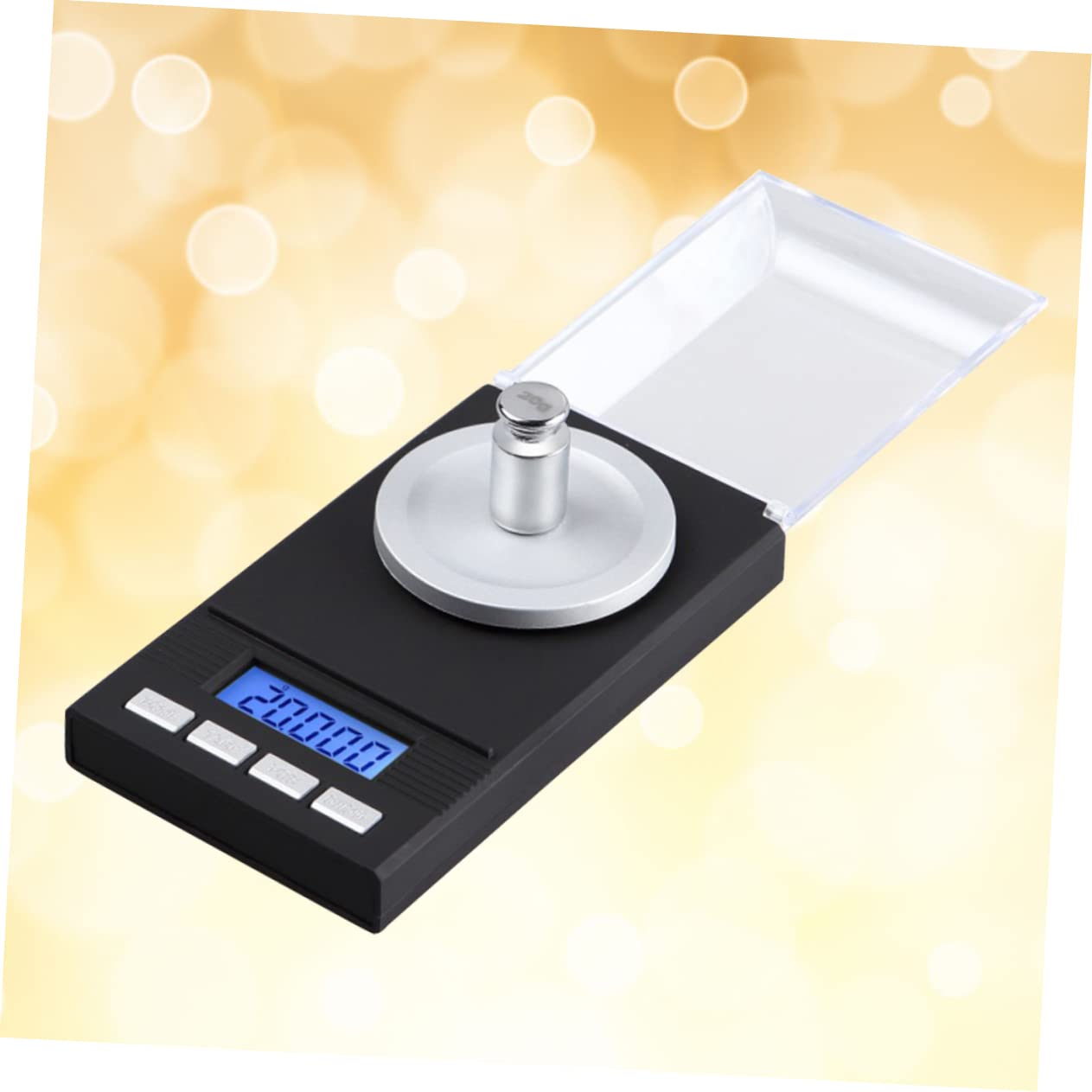 Garneck 100g Mini Digital Jewelry Scale Calibration Weights LCD Display Compact Design for Weighing and Gems Black