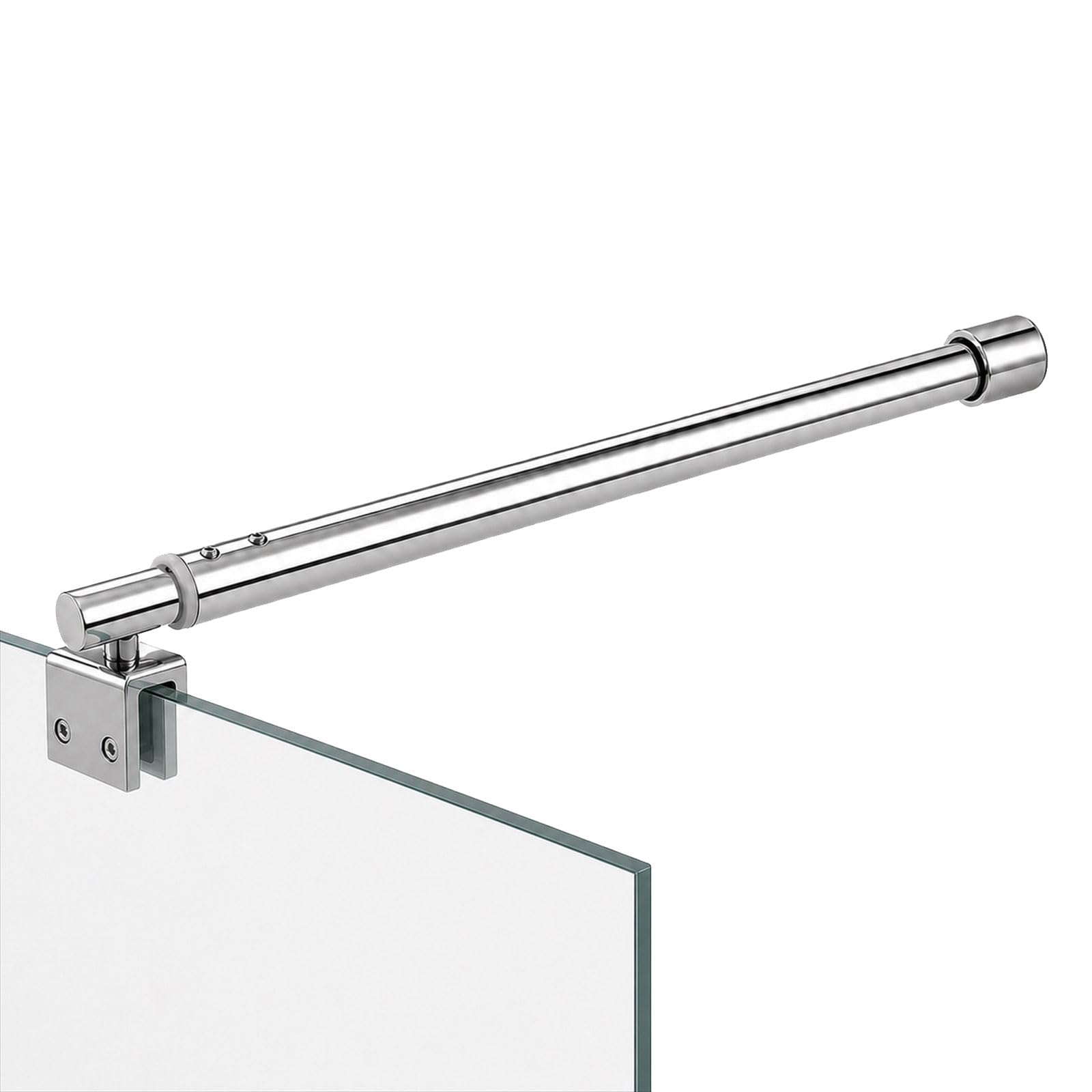 Barra estabilizadora de pared para vidrio de alta resistencia en ba&ntilde;os minimalistas de lujo