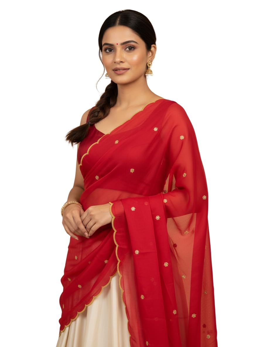 fabcartz Embroidery Work Rangoli Dupatta for Womens-picture-19