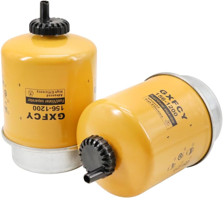 156-1200 Fuel Water Separator Filter Compatible with CAT 216B 226B3 257B 247B3 414E 416E 420F 901C 902C 903C Replace 33531 33759 P551423 RE50455 1561200 BF7675-D FS19621 FS19831 FS19860 L8706F(2 PCS)