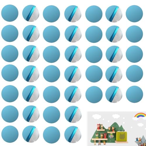 Image of Stainless Steel Metal Plates for Tonie Figure Shelf,100PCS Ultra-Thin Adhesive Discs for Displaying Children's Audio Characters, DIY Wall Storage Decorate Children's Room