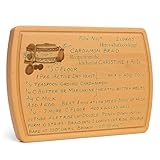 Custom Recipe Cutting Board Gift For Mom Personalized Mothers Day Present Kitchen Decor For Mother Engraved Wooden Board With Special Message Rustic Cooking Memory Keepsake Display Or Serving Use