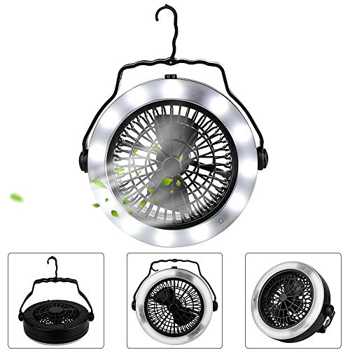 Camping Lantern, Camping Fan Light,Portable Lightweight LED Tent Light with Ceiling Fan