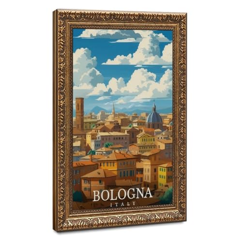 Toile de Bologne Italie avec impression haute définition 40x61cm