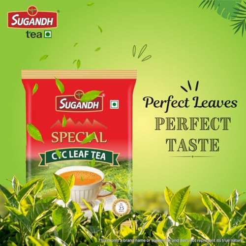 Image of Sugandh Special CTC Leaf Tea | 250GM X 3 | 750GM | Pack of 3 | CTC Processing | Directly Sourced from Farm | Strong and Rich in Taste| Natural Ingredients | A Perfect Premium Cup of Tea for Chai Lover