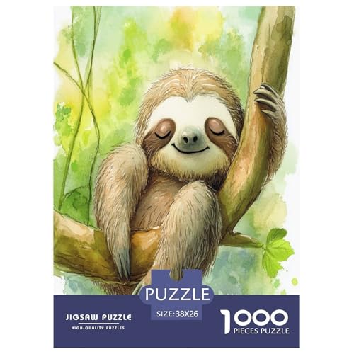 Puzzle de perezoso de 1000 piezas, entretenimiento creativo para tardes en familia