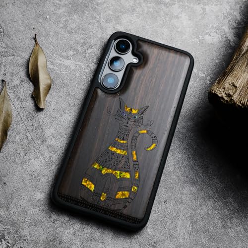 Coque Galaxy S24 Plus antichoc bois gravé anti-rayures - 4