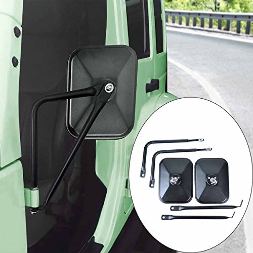 A Pair Shakeproof Rectangular Adventure Mirrors, AutoEC Jeep Wrangler