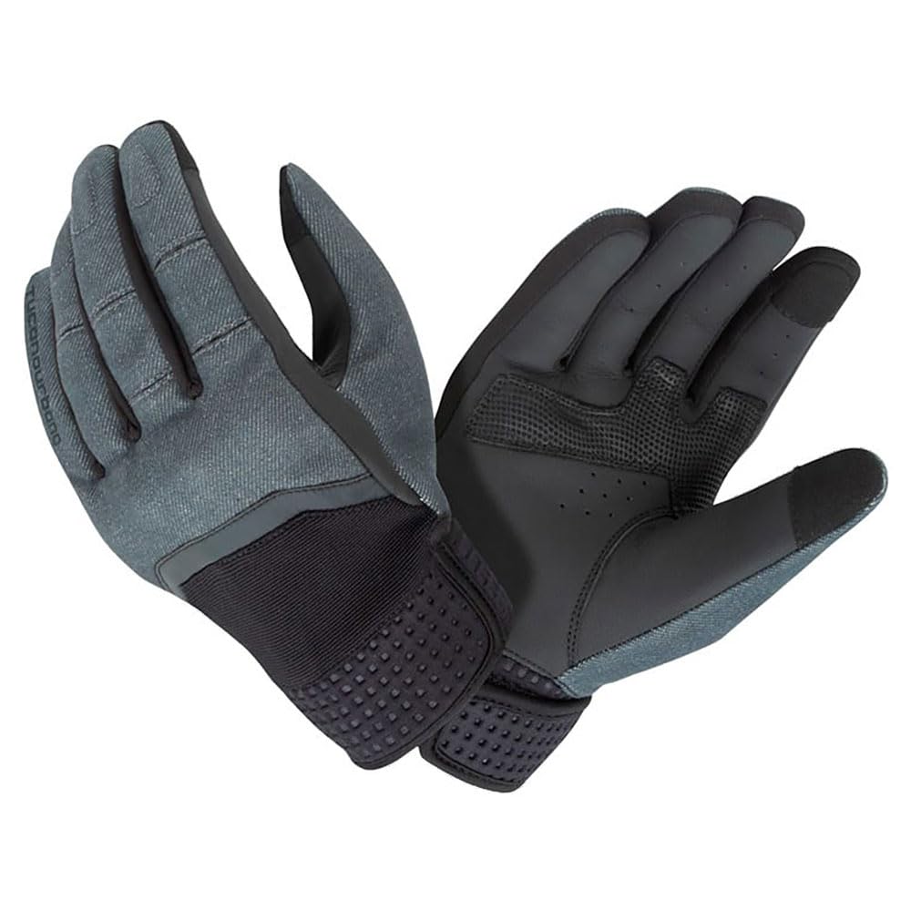 Tucano Urbano guanti moto e scooter CRAB 12 mesi. Guanti moto invernali uomo e guanti moto uomo estivi, dorso elasticizzato, palmo in pelle, traspirante, compatibilità touch screen.