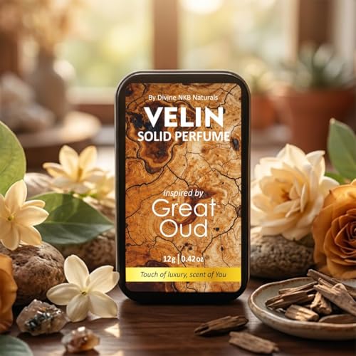 Image of Velin Solid Perfume -12g Each ( Pack Of 2) | Great Oud & Flora Inspired | Non-Greasy | Pocket Perfume Gifting Set | Unisex Perfumes | Long-Lasting & Strong Cologne Fragrance Balm | Ideal Gift for Men & Women