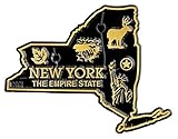 New York State Map Fridge Magnet